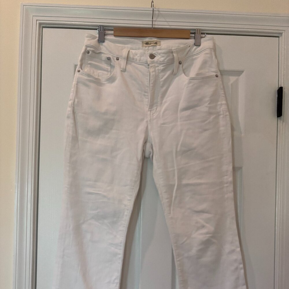 Madewell Curvy Kick Out White Jeans (Size 30)
